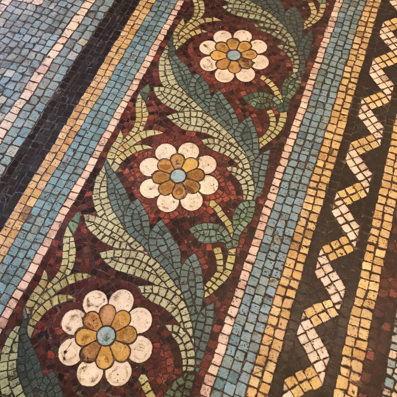 Battersea Arts Centre mosaic floor tiles
