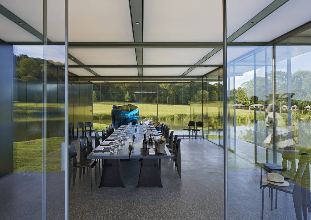 Garsington Island Pavilion Wormsley dining